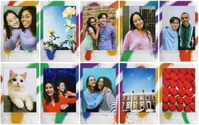 FUJIFILM Instant Mini Stone Gray Film Bundle 20 Shot with BluebirdSales Microfiber Cleaning Cloth, ISO 800, Credit-Card Size, Easy Load for All Instant Mini Cameras & Printers - Image 5
