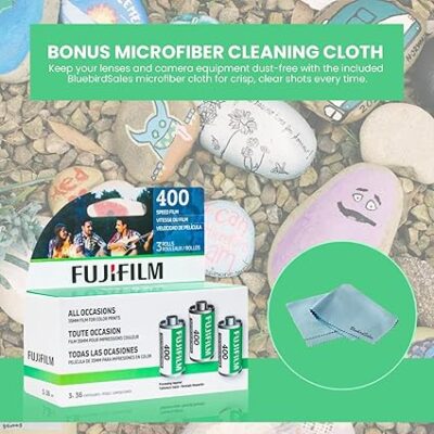FUJIFILM 400 Color Negative Film (35mm Roll Film, 36 Exposures, 3-Rolls) + BluebirdSales Microfiber Cleaning Cloth - Image 4