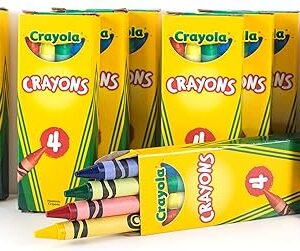 Crayola 12 Boxes 4-ct. Crayon Party Favor Pack Colors