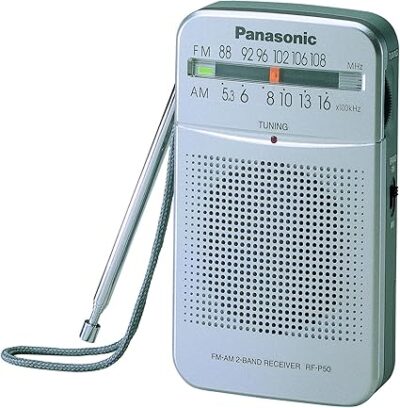 Panasonic RF-P50d Pocket AM/FM Radio Silver RF-P50D - Image 2