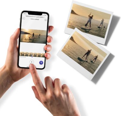 BluebirdSales Fujifilm Instant Mini Link 2 Smartphone Printer + Fuji Stone Gray Film (20 Sheets) Photo Accessory Kit (Photo Frames + Album), Carrying Case + Microfiber Cleaning Cloth (Clay White) - Image 3