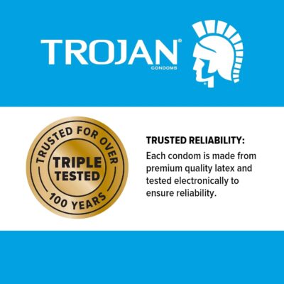 TROJAN Stimulations Ultra Ribbed Lubricated Condom, 3ct - Image 7