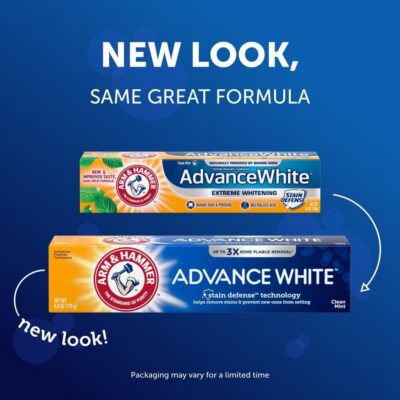 ARM & HAMMER Advance White Toothpaste, Clean Mint, Extreme Whitening 4.3 oz ( Pack of 6) - Image 3