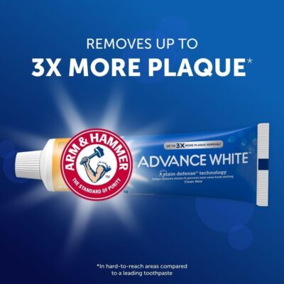 ARM & HAMMER Advance White Toothpaste, Clean Mint, Extreme Whitening 4.3 oz ( Pack of 6) - Image 4