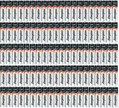 Energizer AA Max Alkaline E91 Batteries Made in USA - Expiration 12/2024 or Later - 100 Count