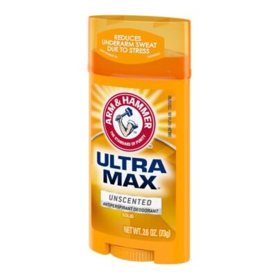 ARM & HAMMER ULTRA MAX Solid Antiperspirant Deodorant, Wide Stick, Unscented, 2.6 oz. (Pack of 5) - Image 2