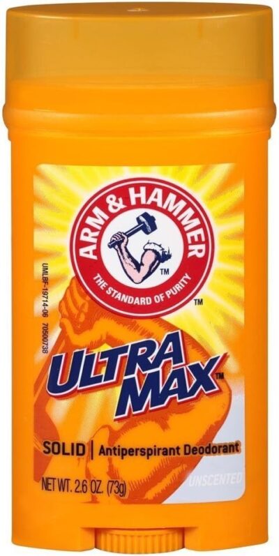 ARM & HAMMER ULTRA MAX Solid Antiperspirant Deodorant, Wide Stick, Unscented, 2.6 oz. (Pack of 5) - Image 10