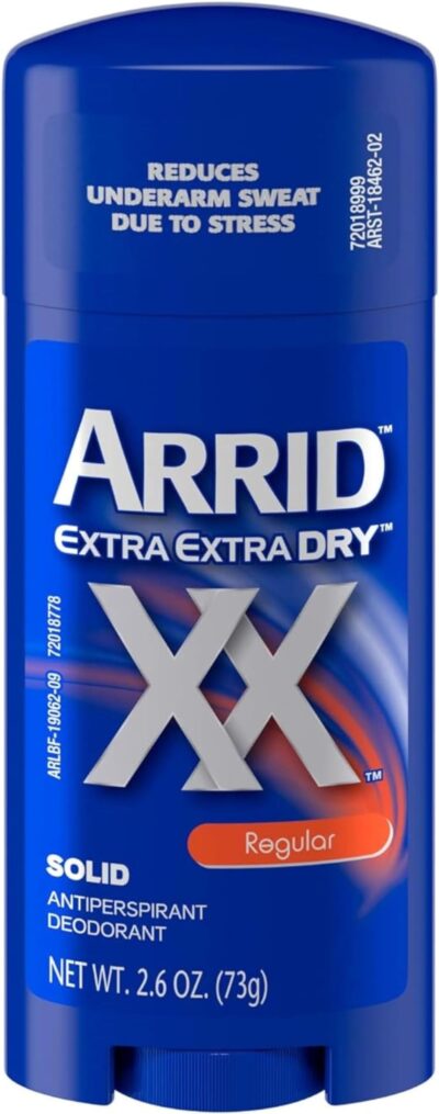 Arrid XX Regular Scent Extra Extra Dry Solid Anti-Perspirant Deodorant 2.6 oz (Pack of 6)