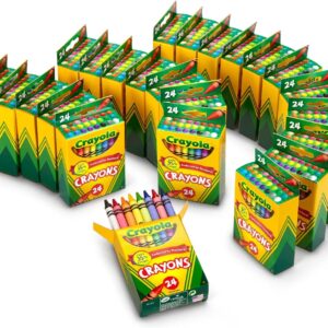 Crayola Crayons Bulk (24 Packs), Kids Back to School Essentials, Teacher Classroom Must Haves, Bulk School Supplies for Preschool & Kindergarten