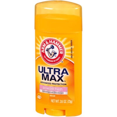 Arm & Hammer Ultra Max Antiperspirant Deodorant, Powder Fresh, Solid, 2.6 Ounce (Pack of 6) - Image 8